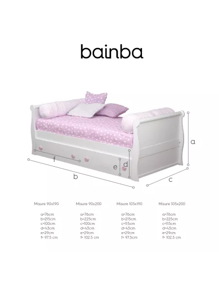 Misure letto con cassetti Gondola