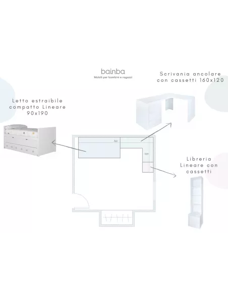 Camera per ragazzi Compatto Lineare