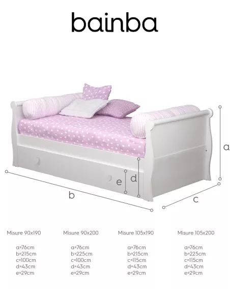 Misure letto Gondola con letto estraibile