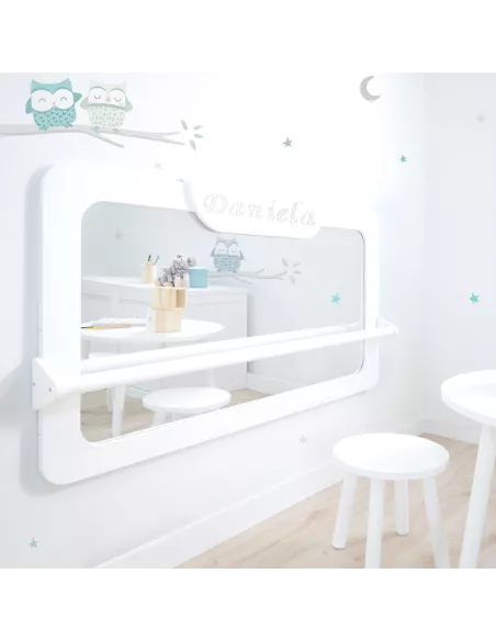 Specchio montessori con barra regolabile