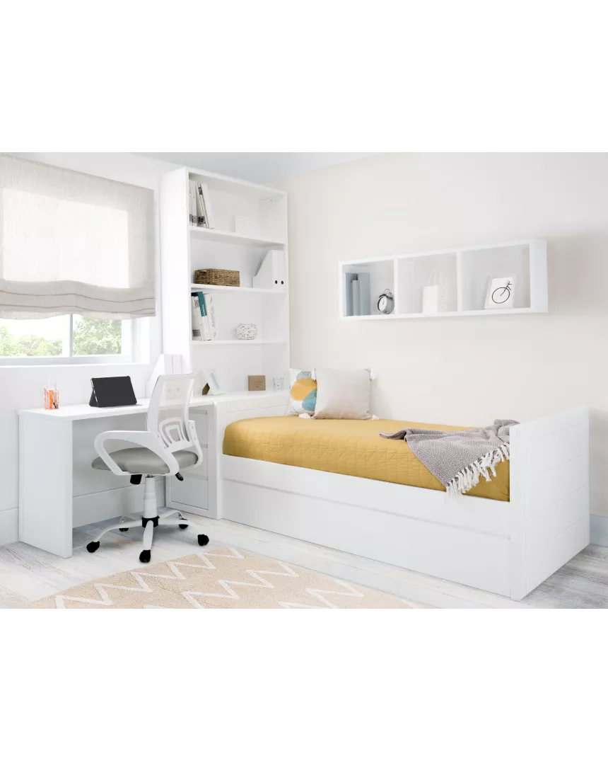 Cameretta salvaspazio con letto estraibile Lineare