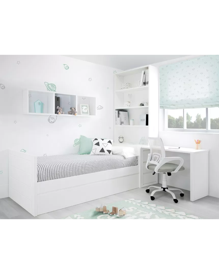 Cameretta salvaspazio con letto estraibile Lineare 2