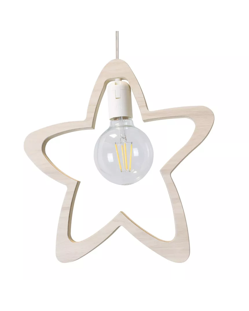 Lampada a sospensione stella basic - finitura Betulla 2