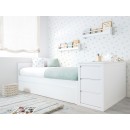 Letto estraibile per bambini Bianco - Pediera bassa