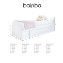 Letto estraibile per bambini Bianco - Pediera bassa