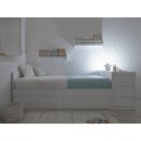 Letto con cassetti per bambini Bianco - Pediera bassa