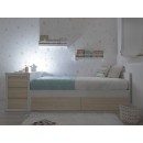 Letto con cassetti per bambini Nordico - Pediera bassa