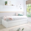 Letto con casseti bianco - basso