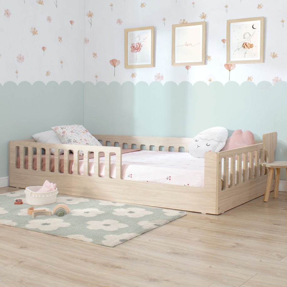 Letto montessori con sbarre CRETA Basic