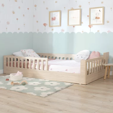 Letto Montessori Creta con barriera di sicurezza