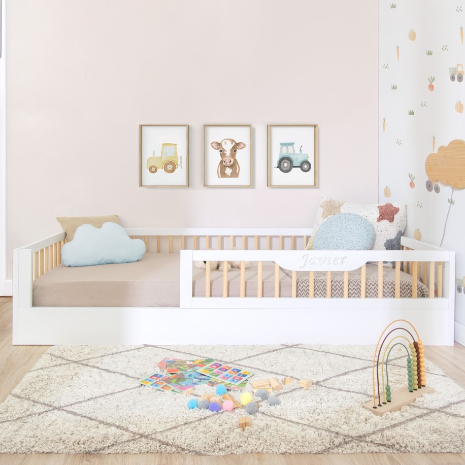 Letto Montessori Evolutivo con Sbarre SOFIA