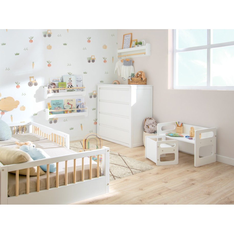 Letto Montessori Evolutivo con Sbarre SOFIA