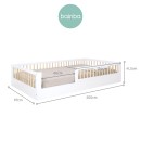 Misure Letto Montessori Evolutivo con Sbarre SOFIA