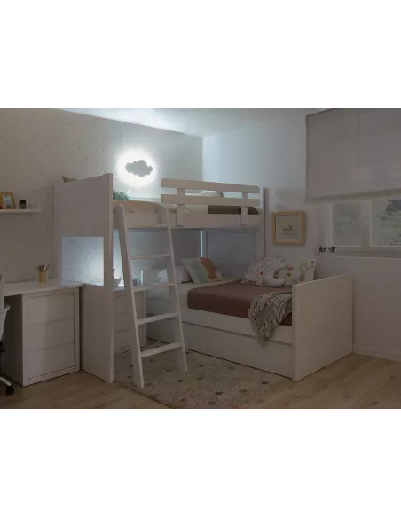 Letto a castello a L per ragazzi - Lineare