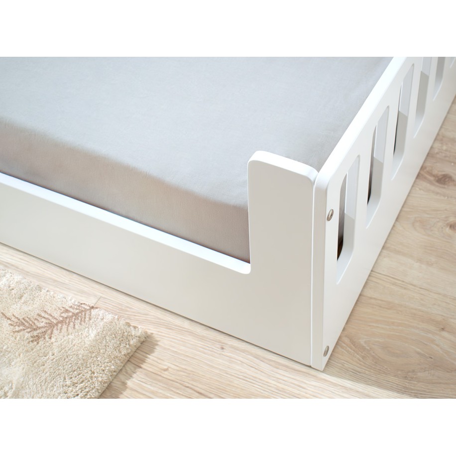 Letto montessori con sbarre CRETA bianco