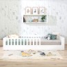 Letto montessori con sbarre CRETA bianco