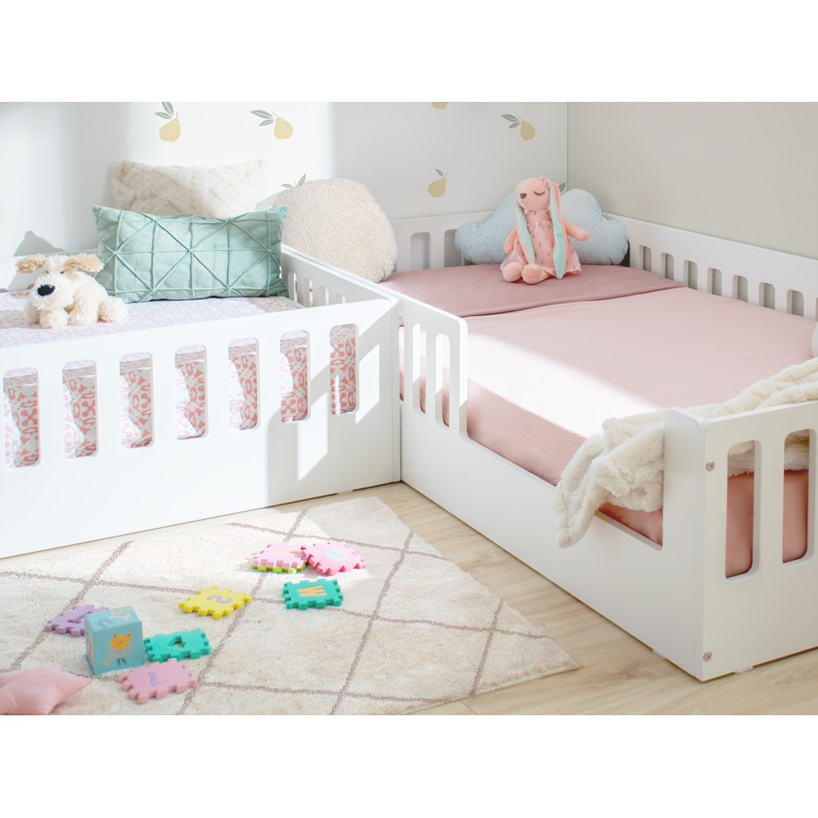 Letto montessori con sbarre CRETA bianco