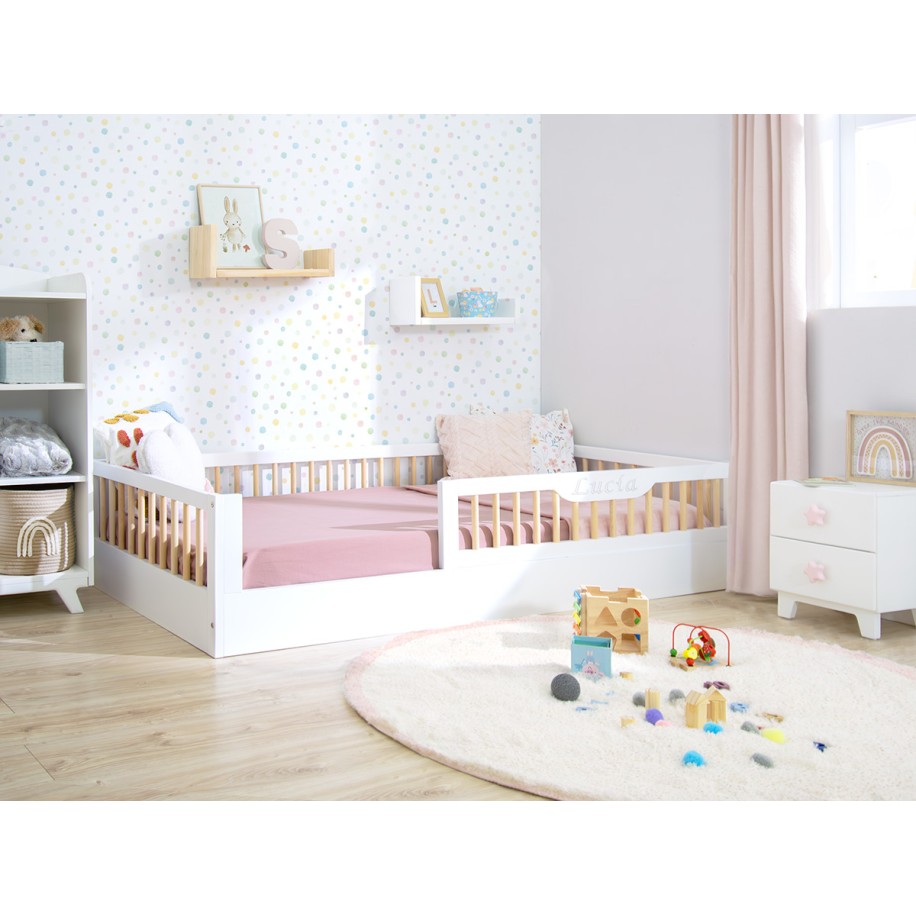 Letto Montessori Evolutivo con Sbarre SOFIA