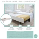 Letto estraibile bianco - Basso