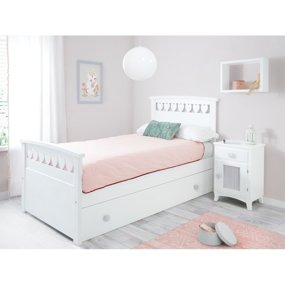 Letto per bambini estraibile Cuori II