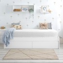 Letto con casseti bianco - basso