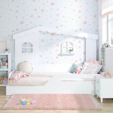 Letto a casetta Montessori finestre