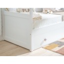 Letto a Casetta estraibile bianco. Tetto