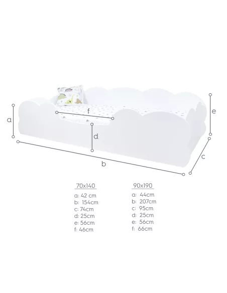 Camera da letto Montessori Nuvola con mensola
