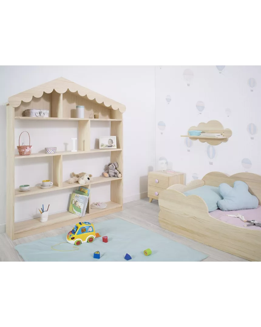 Camera da letto Montessori Nuvola Legno Naturale 2