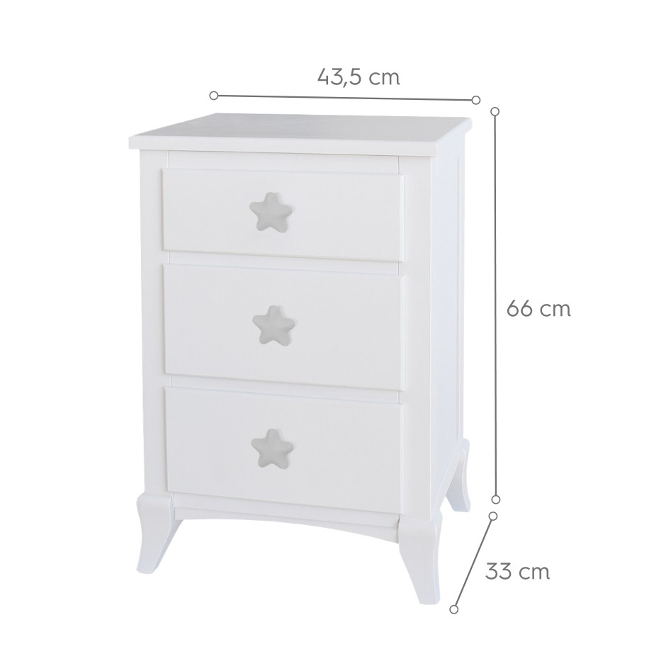 Misure comodino con cassetti