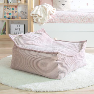 Pouf poltrona rosa per bambini