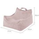 Pouf poltrona rosa per bambini