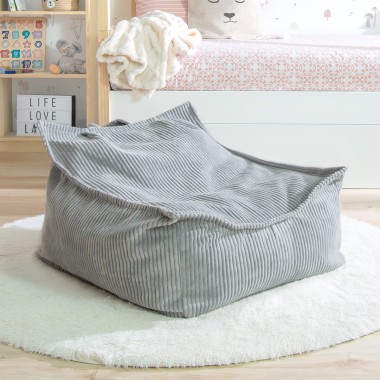 Pouf poltrona grigio per bambini
