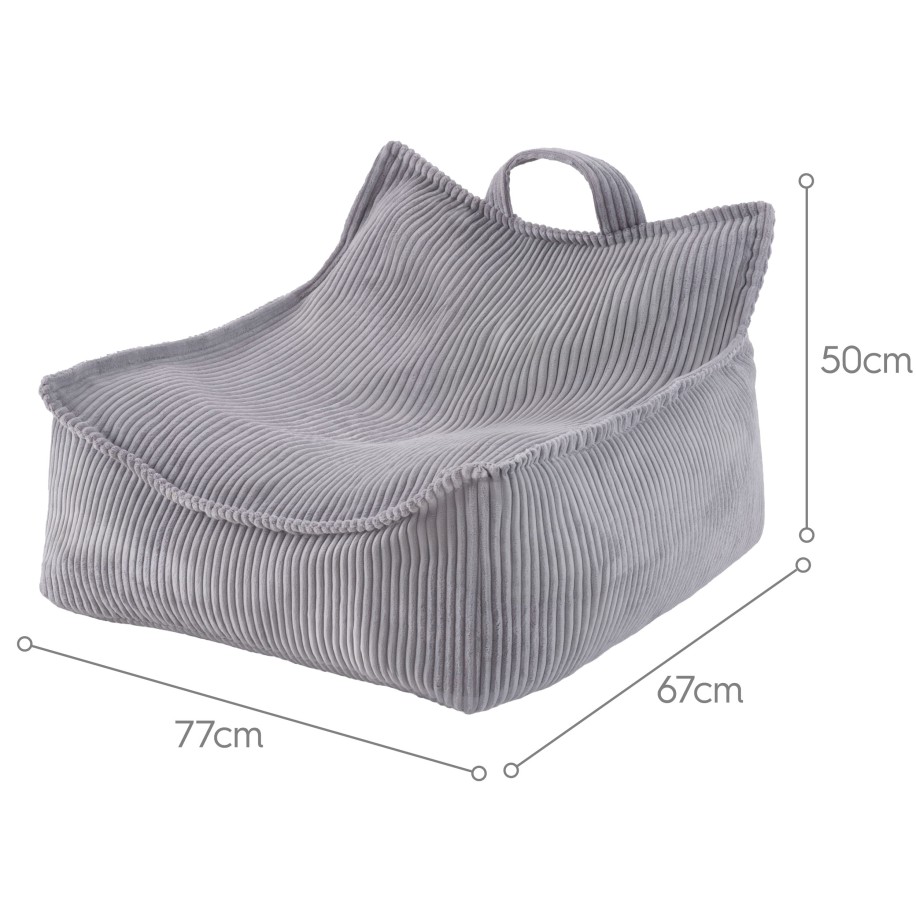 Pouf poltrona grigio per bambini