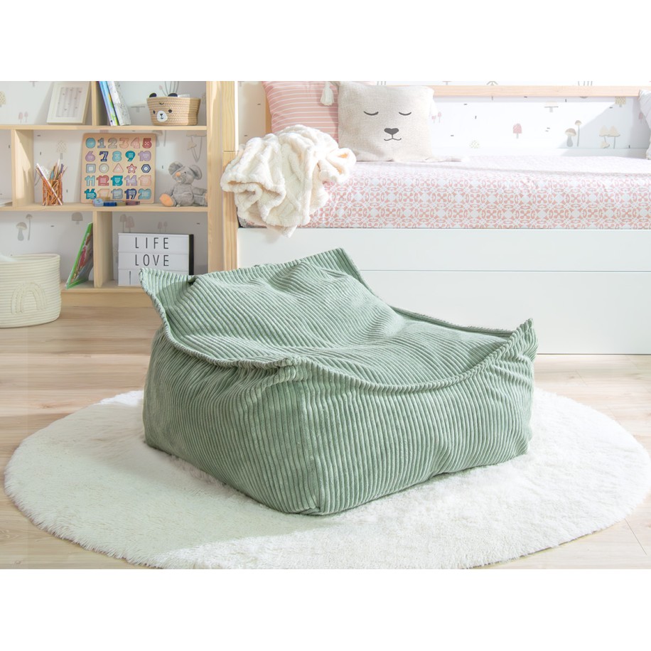 Pouf poltrona verde per bambini