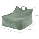 Pouf poltrona verde per bambini