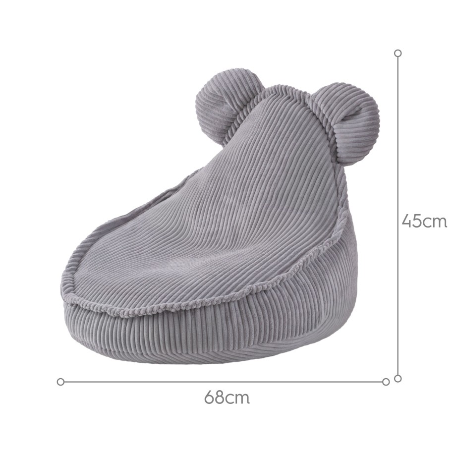 Pouf a sacco orsetto grigio per bambini