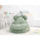 Pouf a sacco orsetto verde per bambini