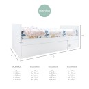 Letto estraibile bianco