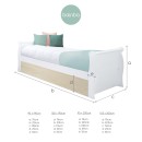Letto estraibile Gondola Nordico