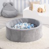 Piscina con palline per bambini grigia