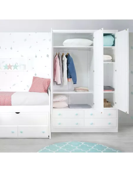 Armadio 3 ante con cassetti