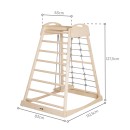 Torre da gioco con arrampicata e altalena