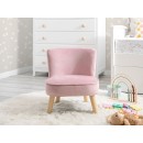Poltroncina per bambini in velluto rosa