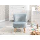 Poltroncina per bambini in velluto blu