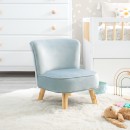 Poltroncina per bambini in velluto blu