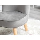 Poltroncina per bambini in velluto grigio