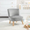 Poltroncina per bambini in velluto grigio