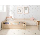Letto Montessori 70x140 con contenidore giocattoli e rampa basic