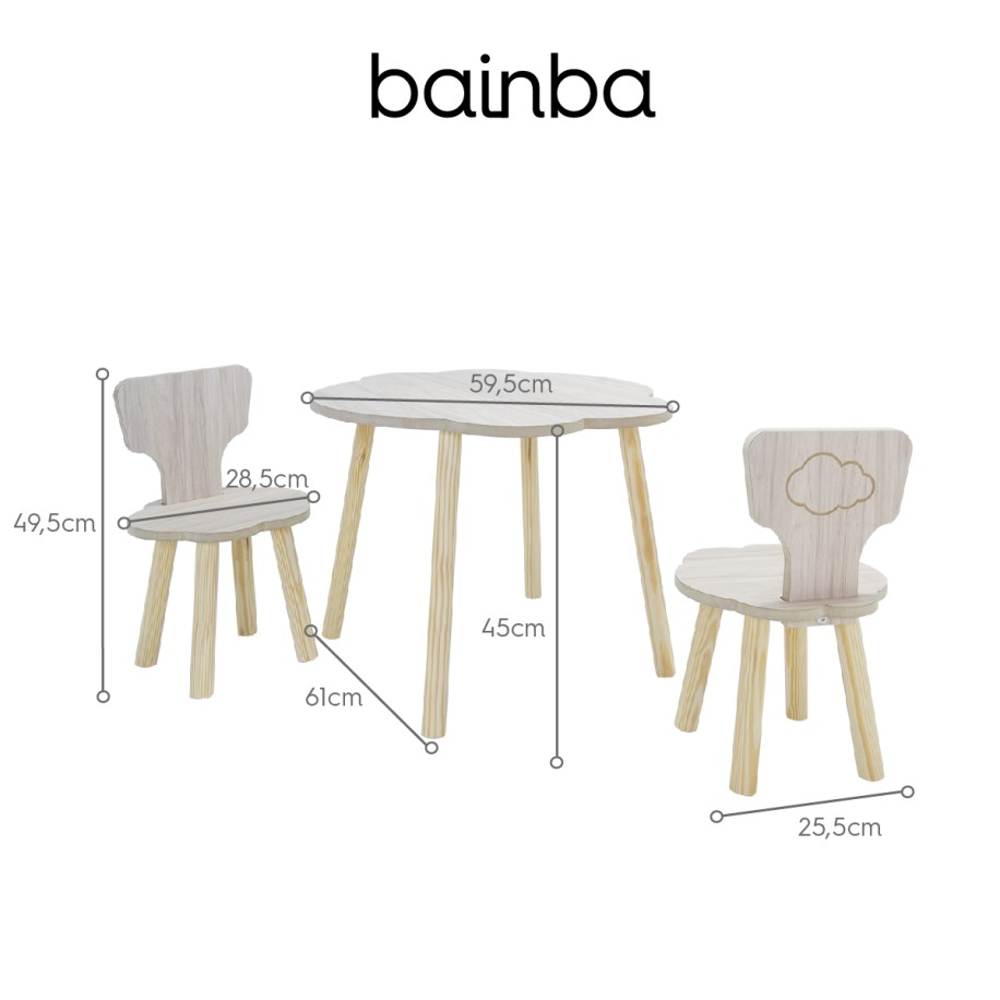 Tavolino con sedie Nuvola - Basic